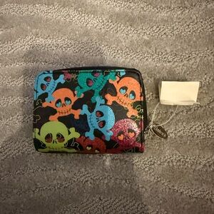 Claire's Multicolor Skull Kids Wallet